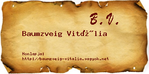 Baumzveig Vitália névjegykártya